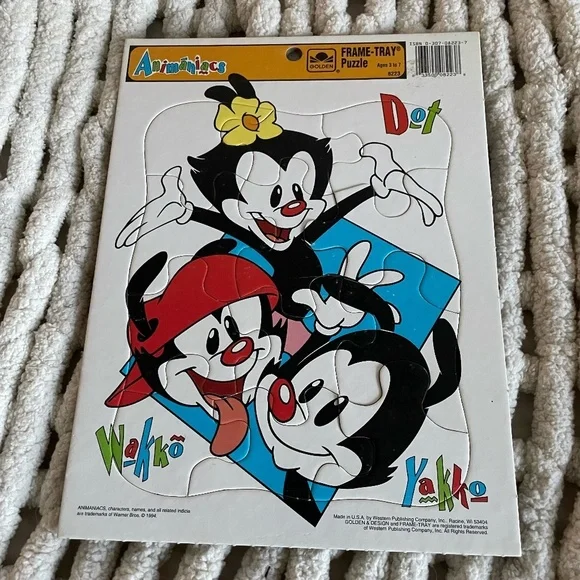GOLDEN & DESIGN ANIMANIACS FRAME TRAY PUZZLE WARNER BROS 1994 - Picture 4 of 5